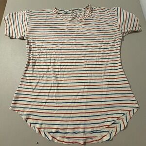Madewell Striped Tee Shirt Womens‎ Size S Short Sleeve Casual Rounded Hem